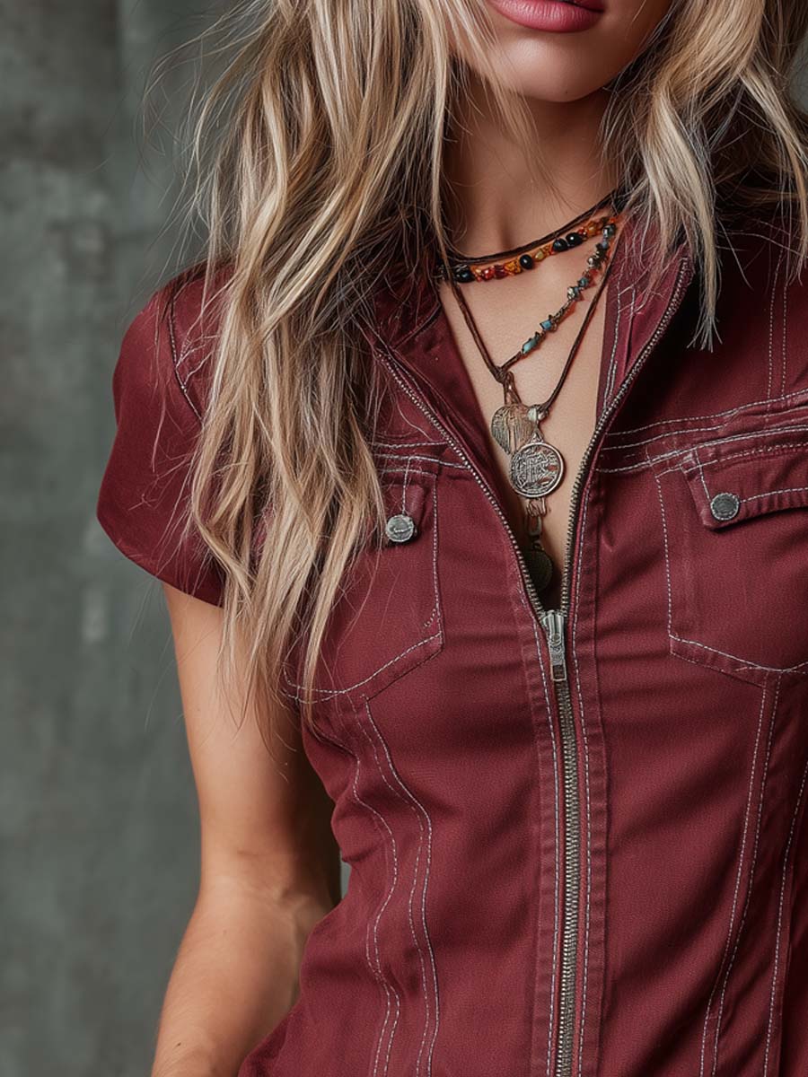 Willa London™ | Vintage Chic Denim Blouse