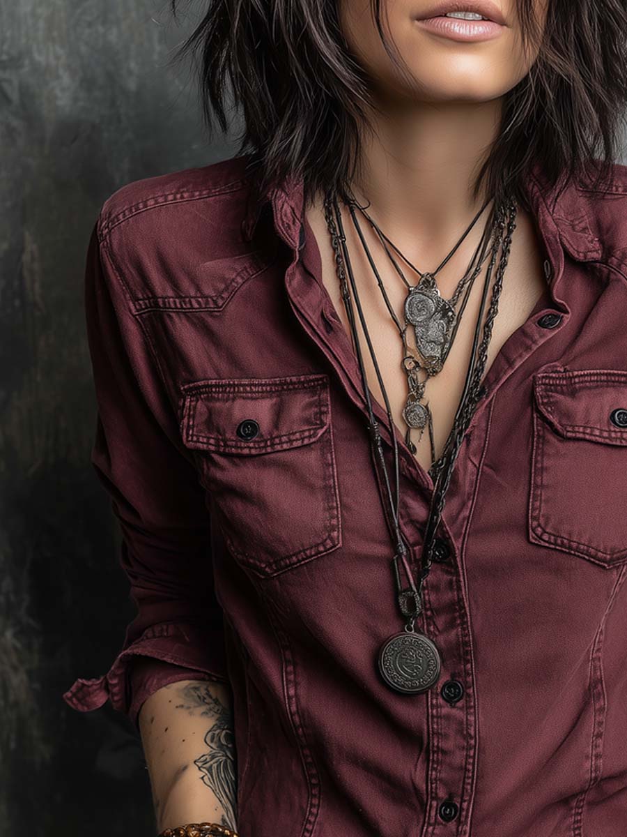Willa London™ | Vintage Charm Denim Blouse