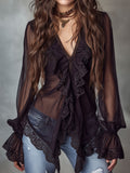 Willa London™ | Enchanted Lace Ruffle Blouse