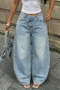 Willa London™ | Asymmetrical Elegance Denim Jeans