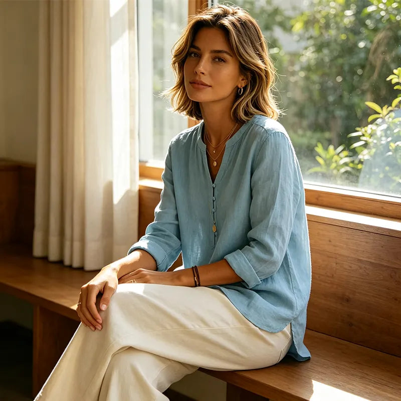 Willa London™ | Serene V-Neck Blouse