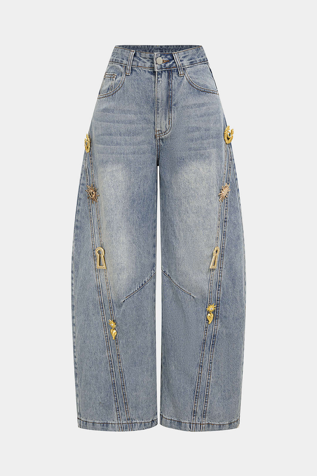 Willa London™ | Luxe Metallic Wide Leg Jeans