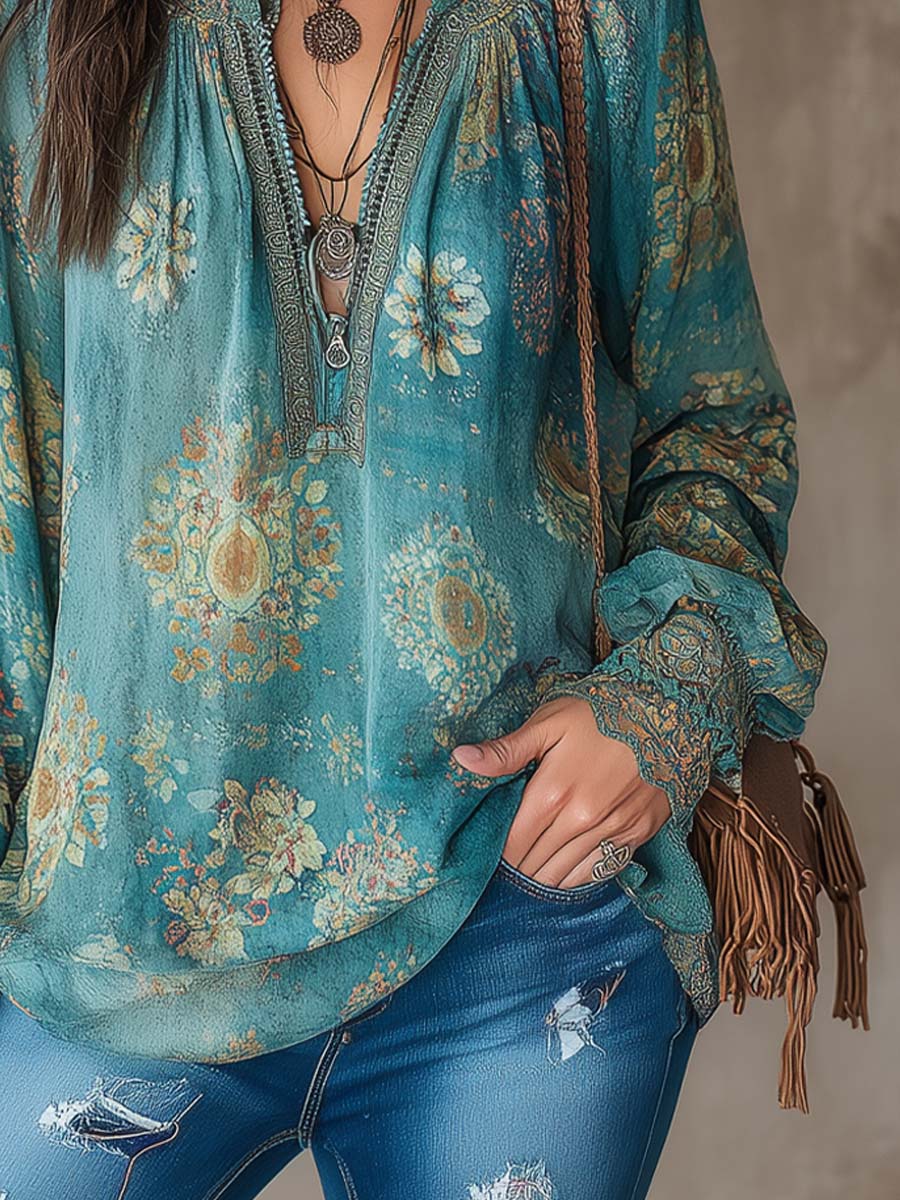 Willa London™ | Ethereal Lace Floral Blouse