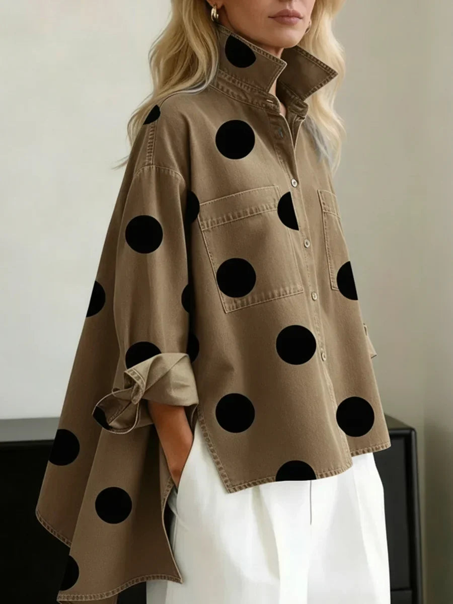 Willa London™ | Modern Polka Dot Oversized Shirt