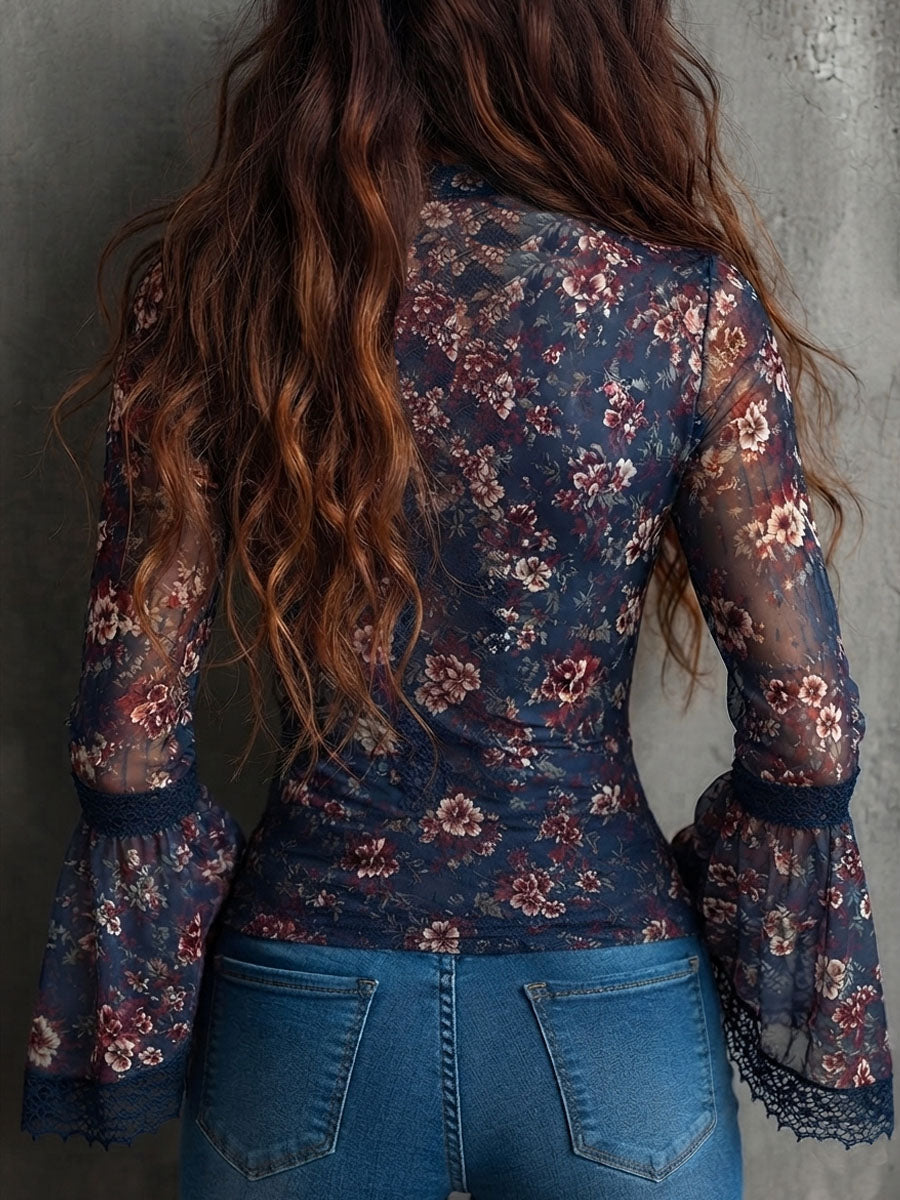 Willa London™ | Bohemian Lace Flare Blouse