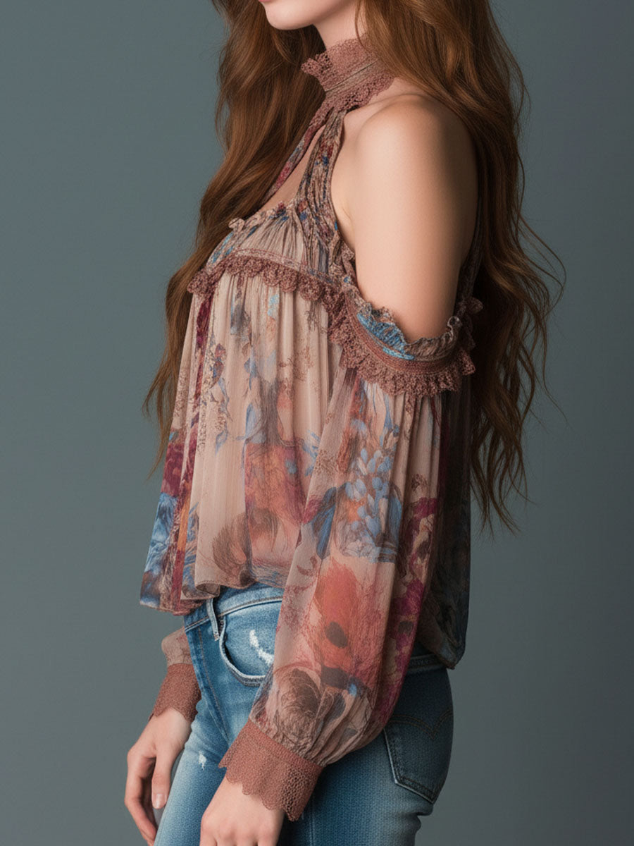 Willa London™ | Bohemian Blossom Halter Blouse