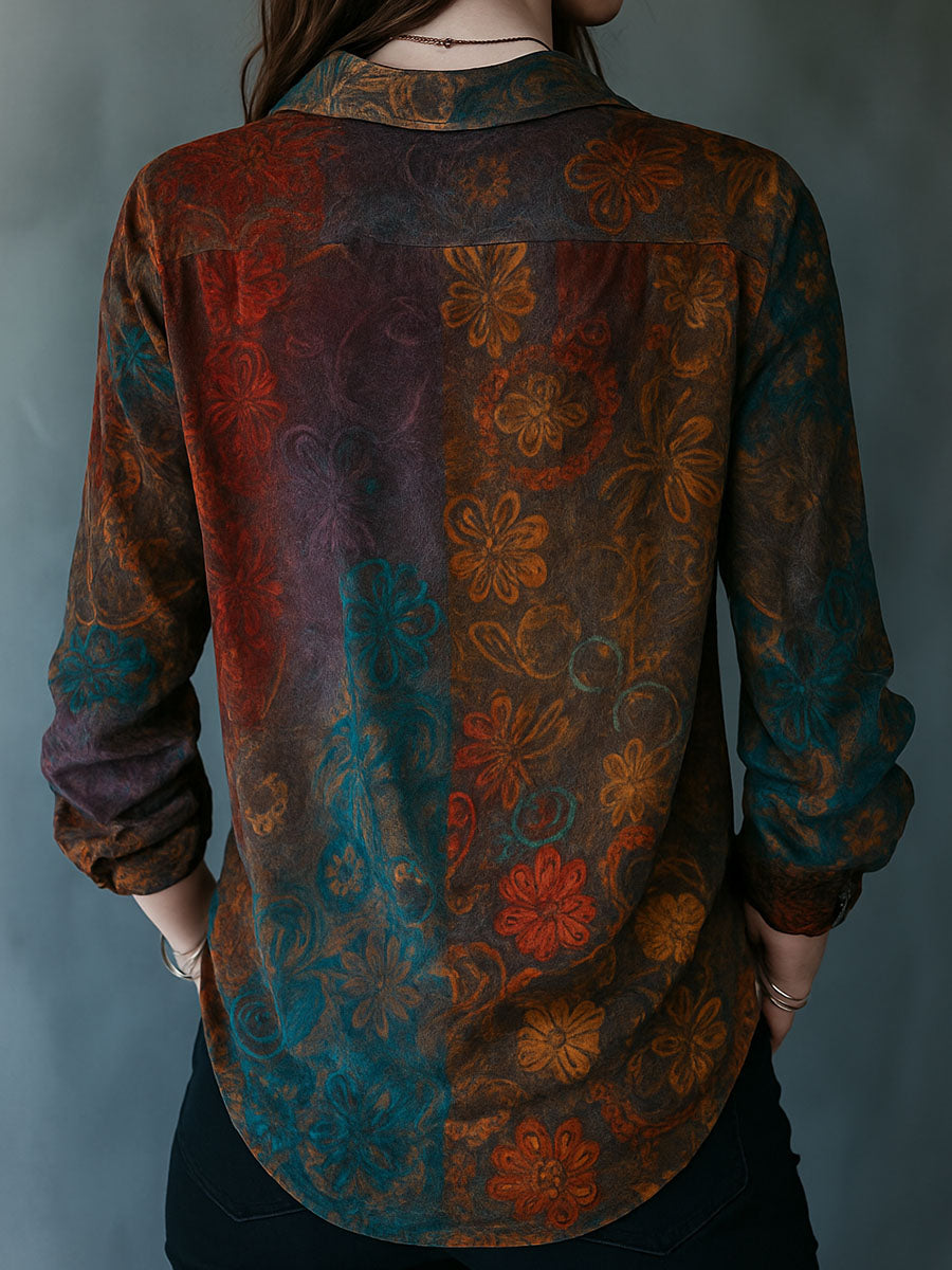 Willa London™ | Velvet Bohemian Blossom Shirt