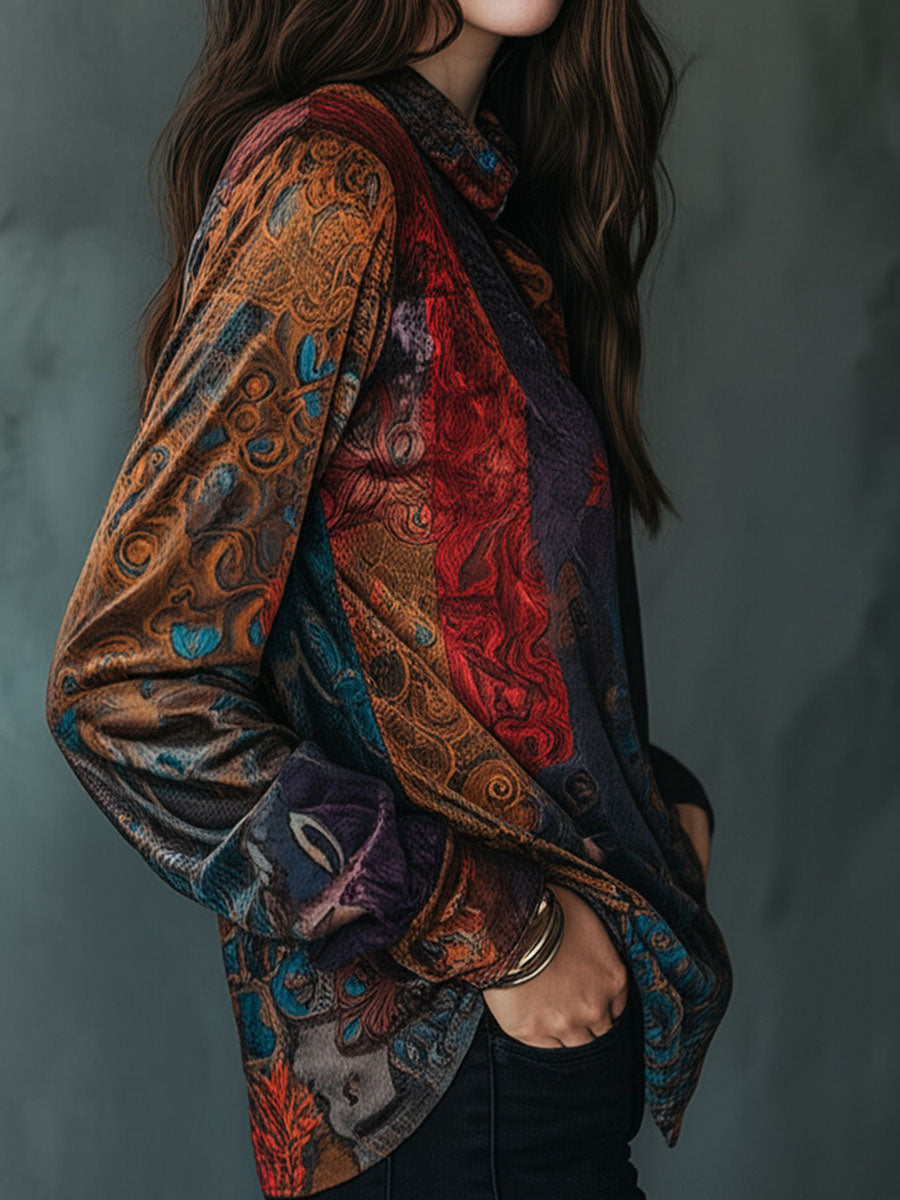 Willa London™ | Velvet Bohemian Blossom Shirt