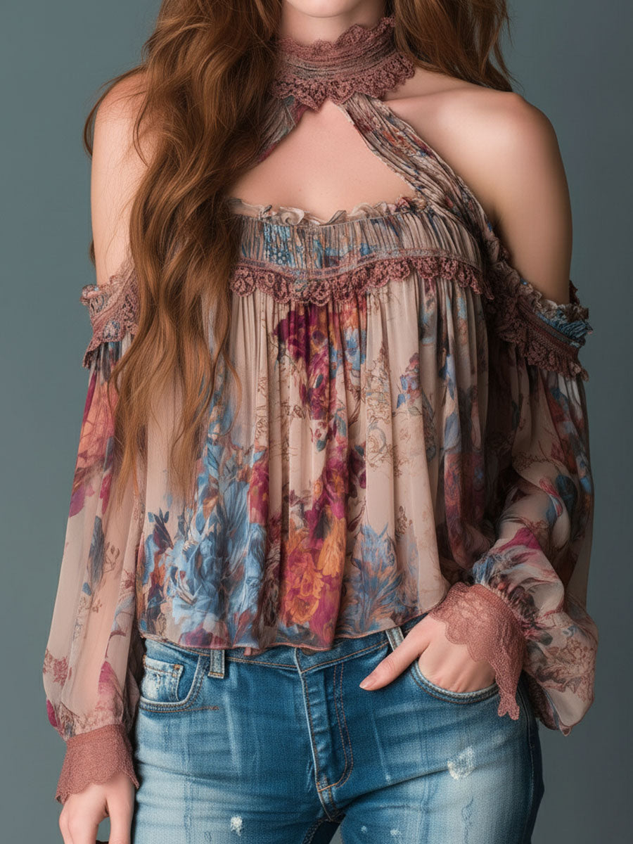 Willa London™ | Bohemian Blossom Halter Blouse