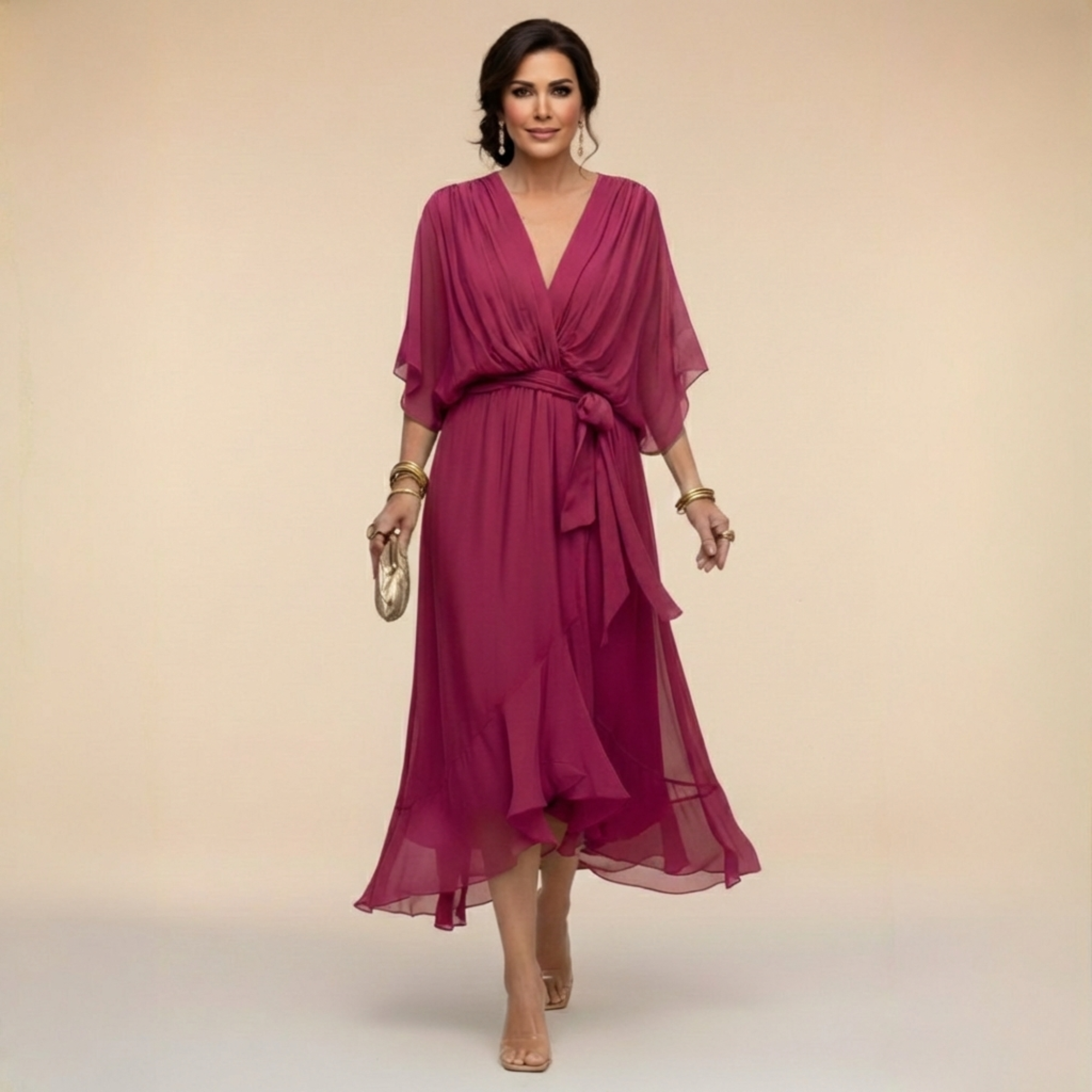 Willa London™ | Serene Elegance Midi Dress