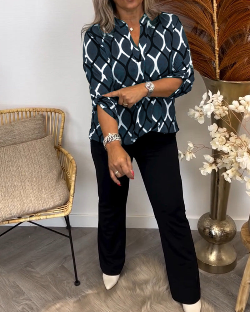 Willa London™ | Elegant Geometry Blouse