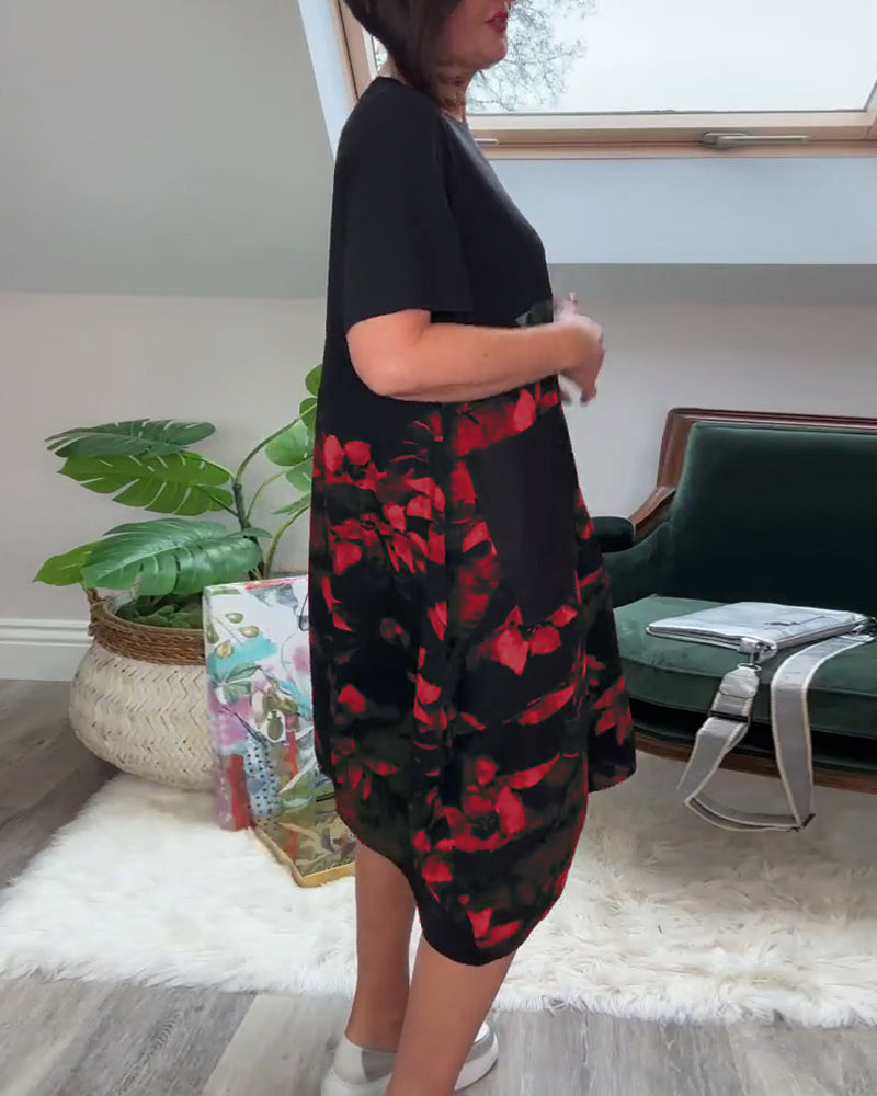 Willa London™ | Floral Patchwork Casual Dress