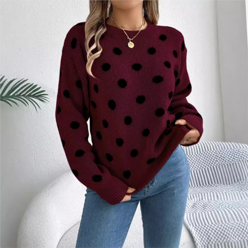 Willa London™ | Dotted Elegance Knit Pullover