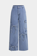 Willa London™ | Bow Tie-Up Denim Trousers