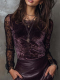 Willa London™ | Midnight Velvet Lace Top