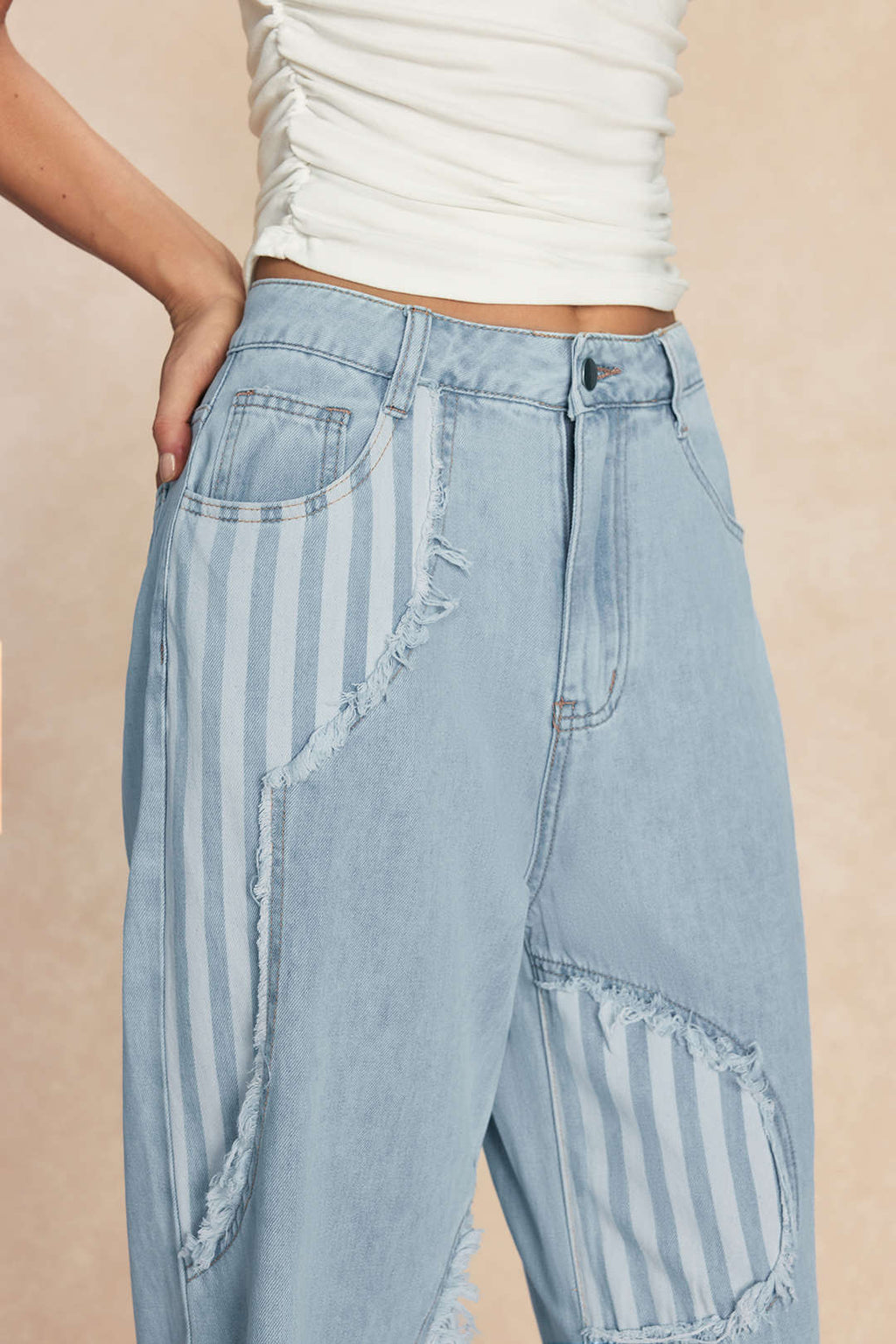 Willa London™ | Artisan Patchwork Wide Leg Jeans