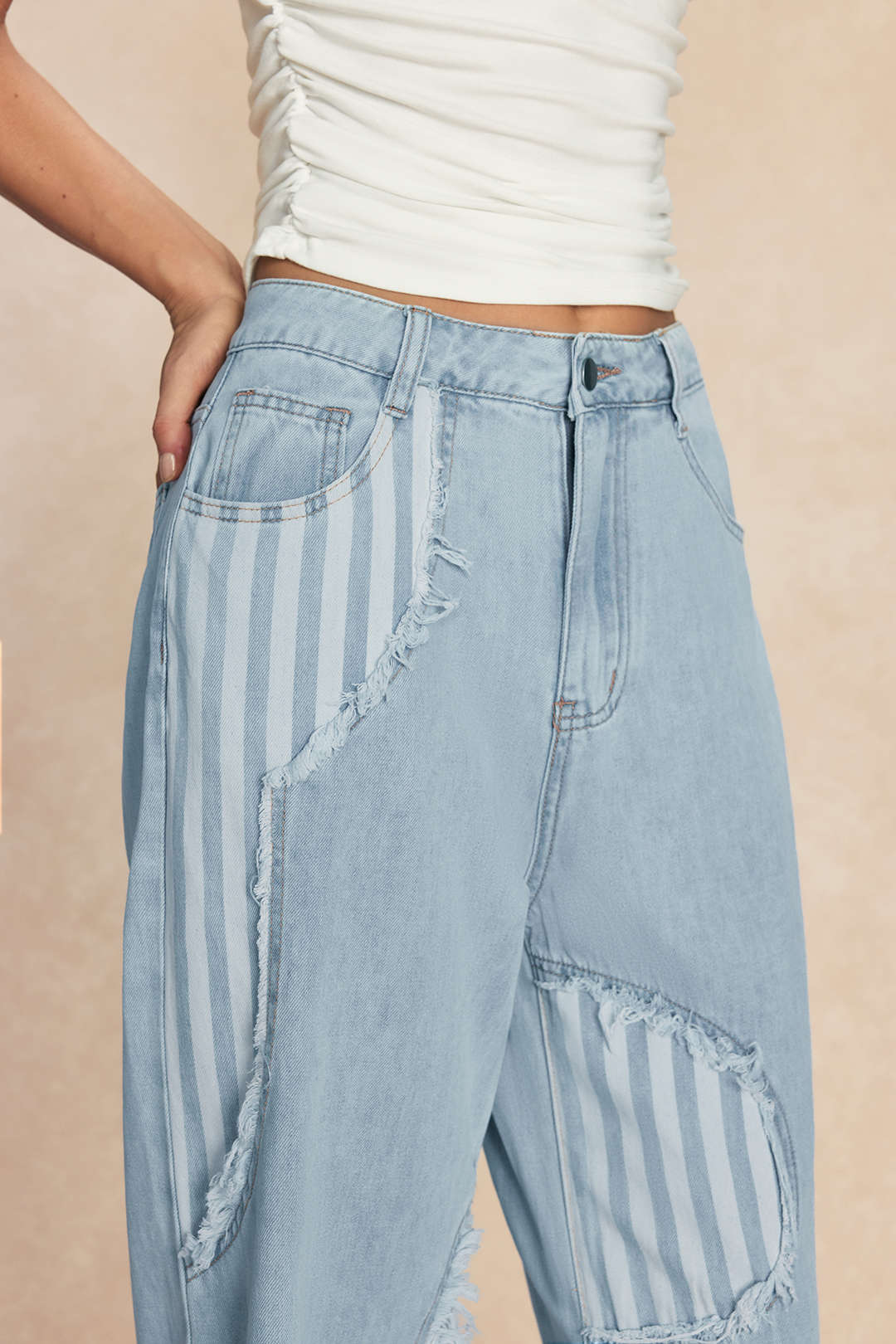 Willa London™ | Artisan Patchwork Wide Leg Jeans