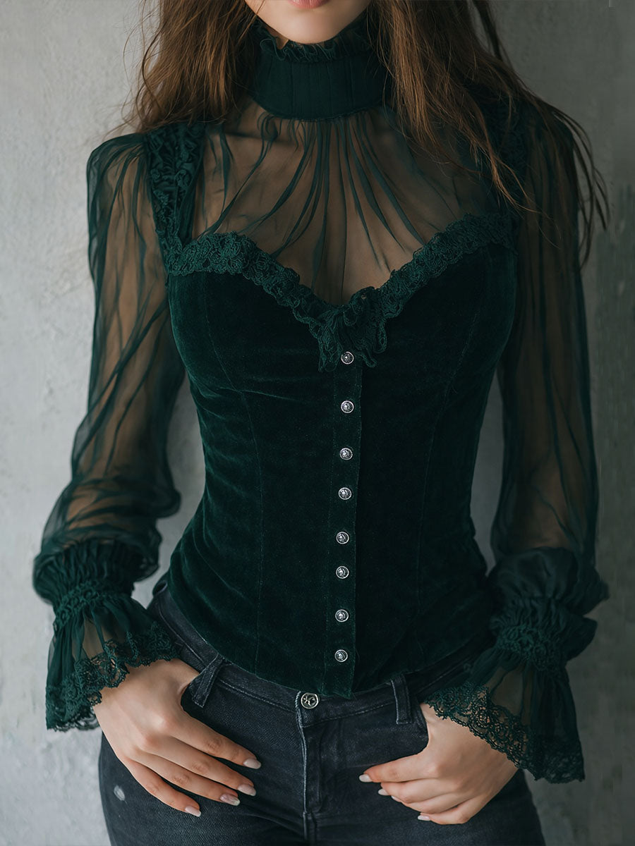 Willa London™ | Velvet Enchantment Corset Blouse