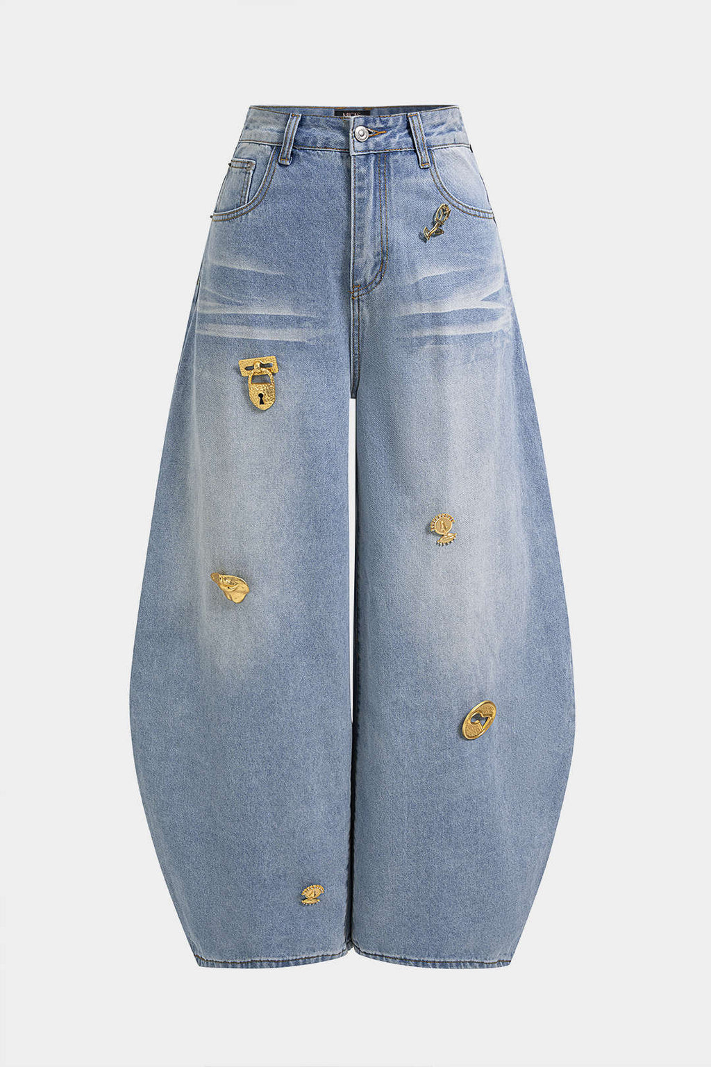Willa London™ | Luxe Metallic Wide Leg Jeans