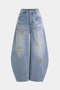 Willa London™ | Luxe Metallic Wide Leg Jeans