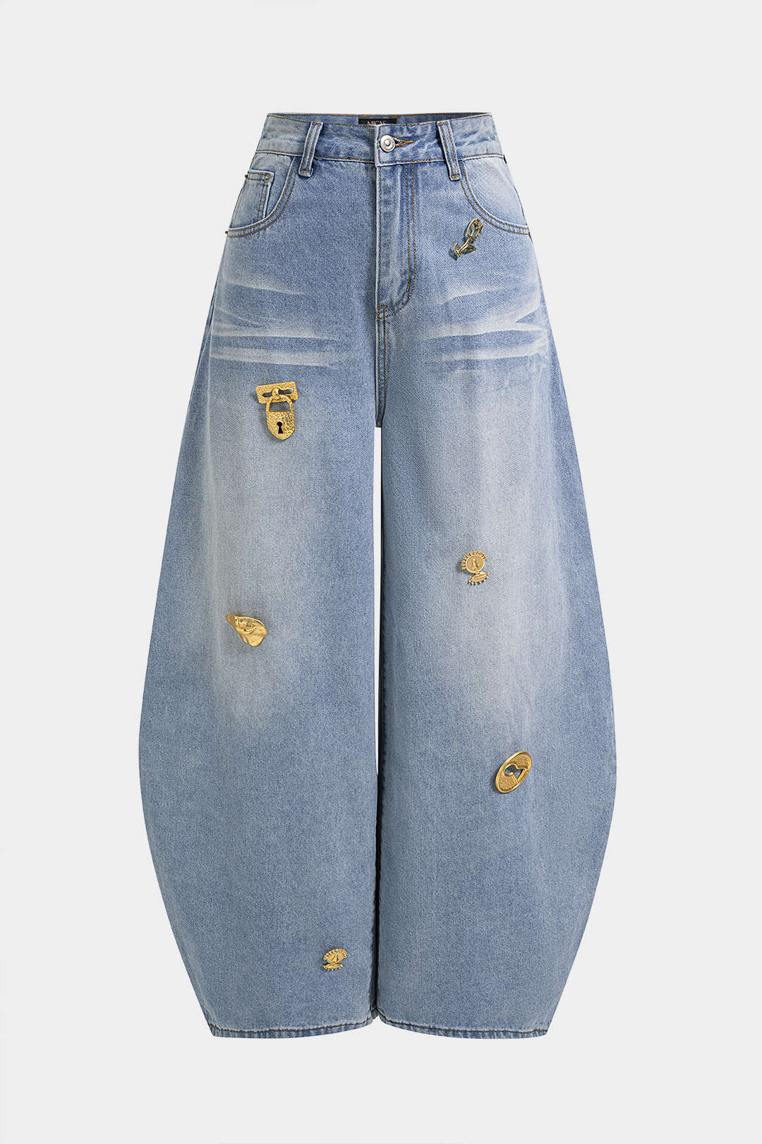 Willa London™ | Luxe Metallic Wide Leg Jeans