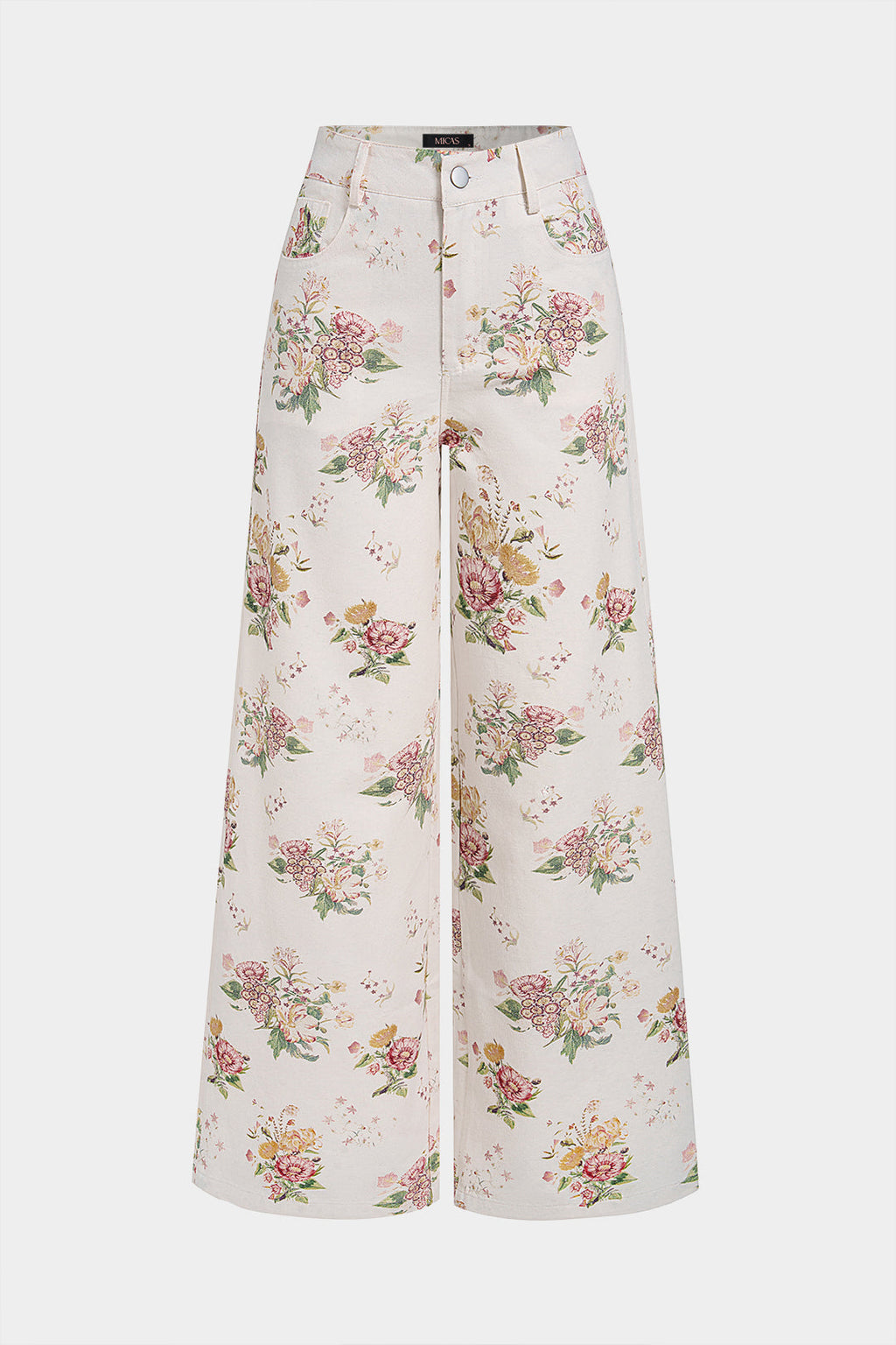 Willa London™ | Floral Elegance High Waist Jeans