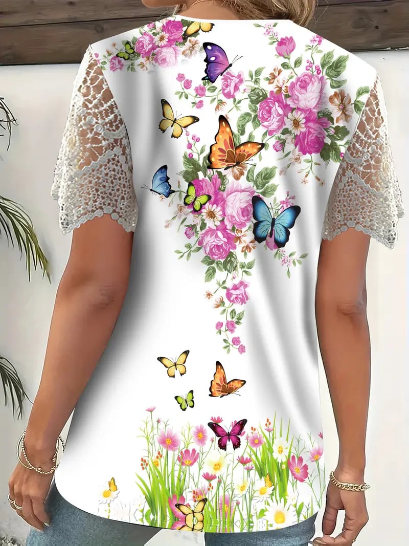 Willa London™ | Floral Lace Elegance Top