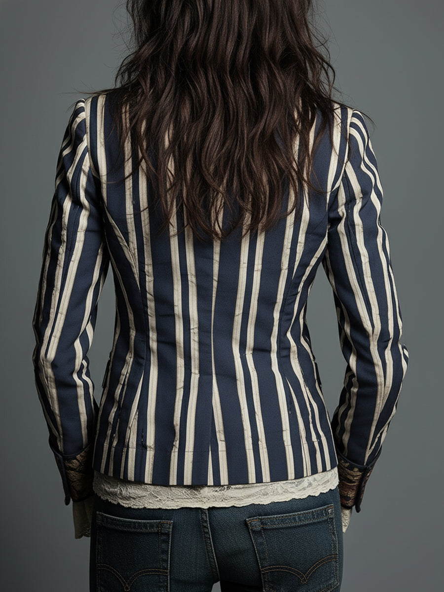 Willa London™ | Bohemian Floral Stripe Blazer
