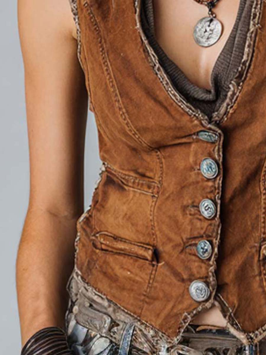 Willa London™ | Caramel Vintage Denim Vest