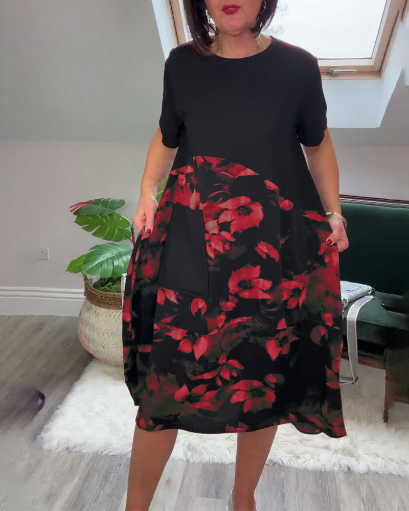 Willa London™ | Floral Patchwork Casual Dress