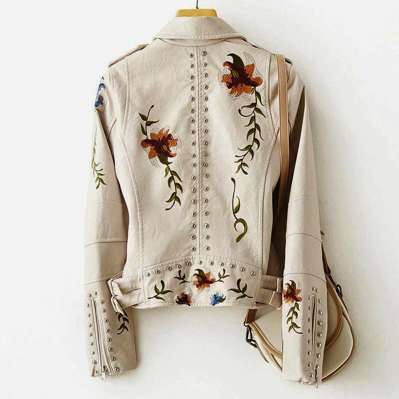 Willa London™ | Faelan Embroidered Leather Jacket