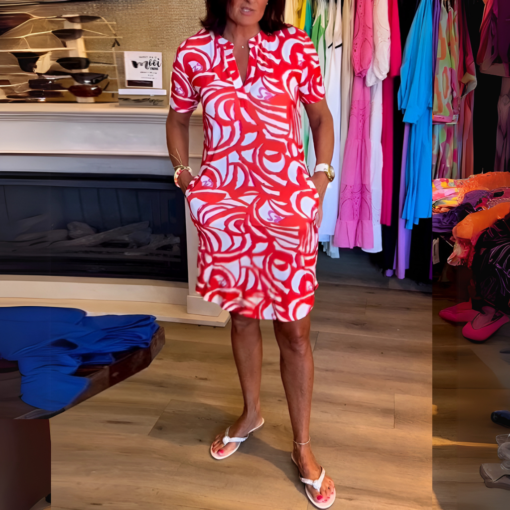 Willa London™ | Mira V-Neck A-Line Dress