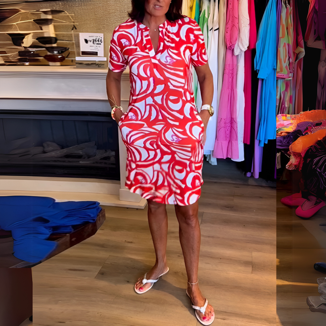 Willa London™ | Mira V-Neck A-Line Dress
