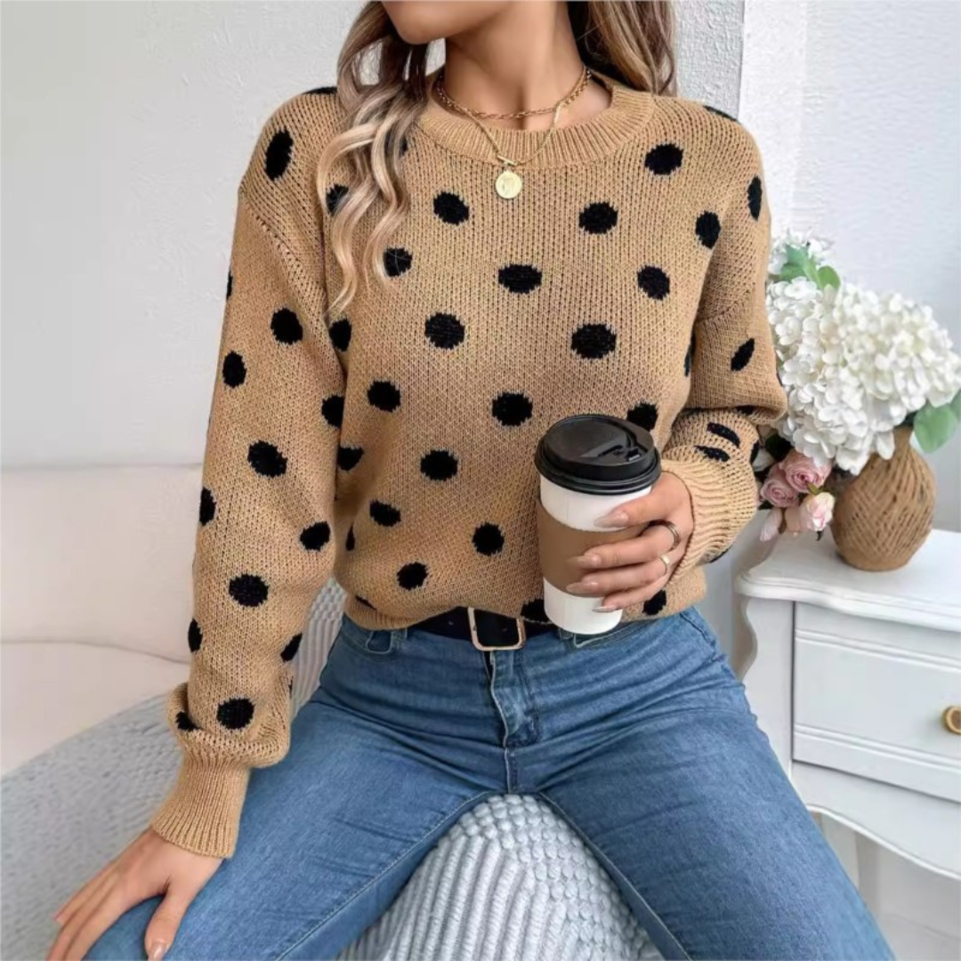 Willa London™ | Dotted Elegance Knit Pullover