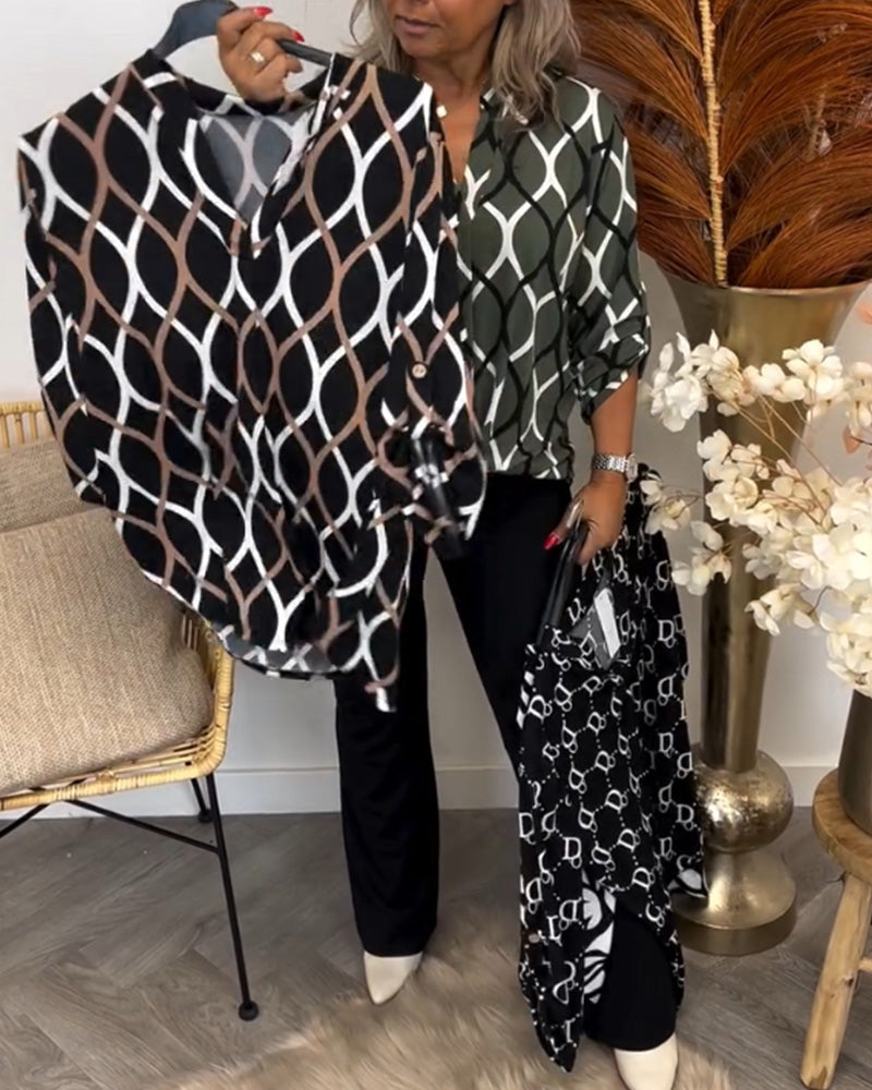 Willa London™ | Elegant Geometry Blouse