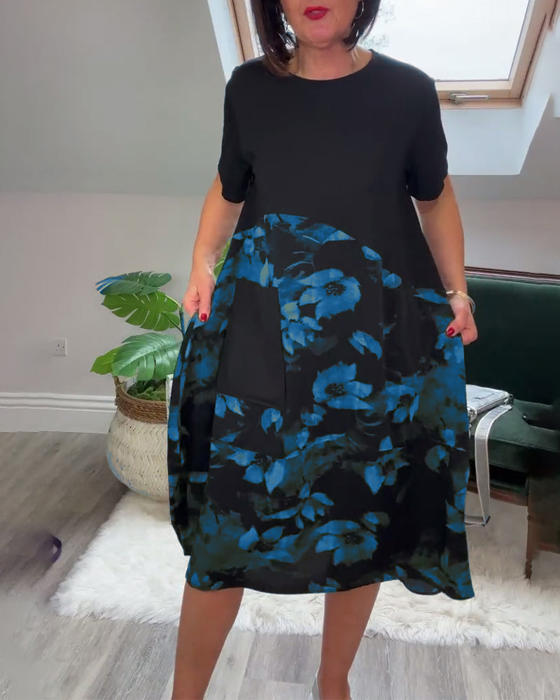 Willa London™ | Floral Patchwork Casual Dress