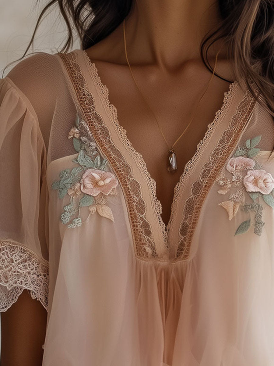Willa London™ | Bohemian Blossom Chiffon Blouse