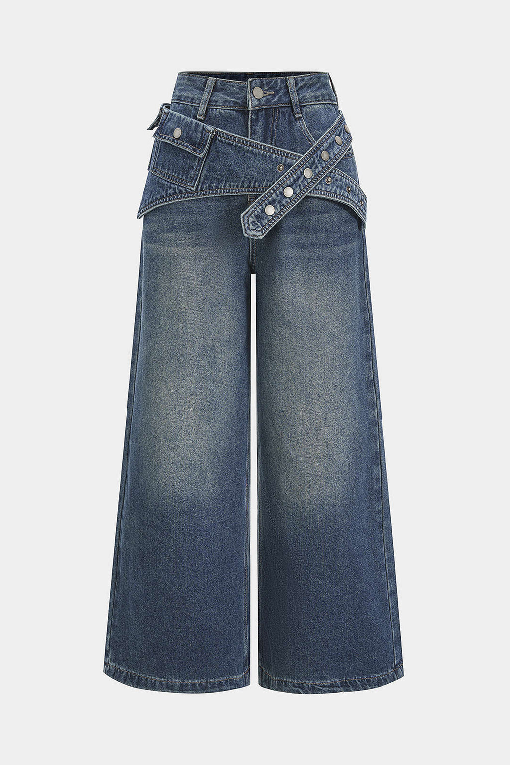 Willa London™ | Asymmetrical Elegance Denim Trousers