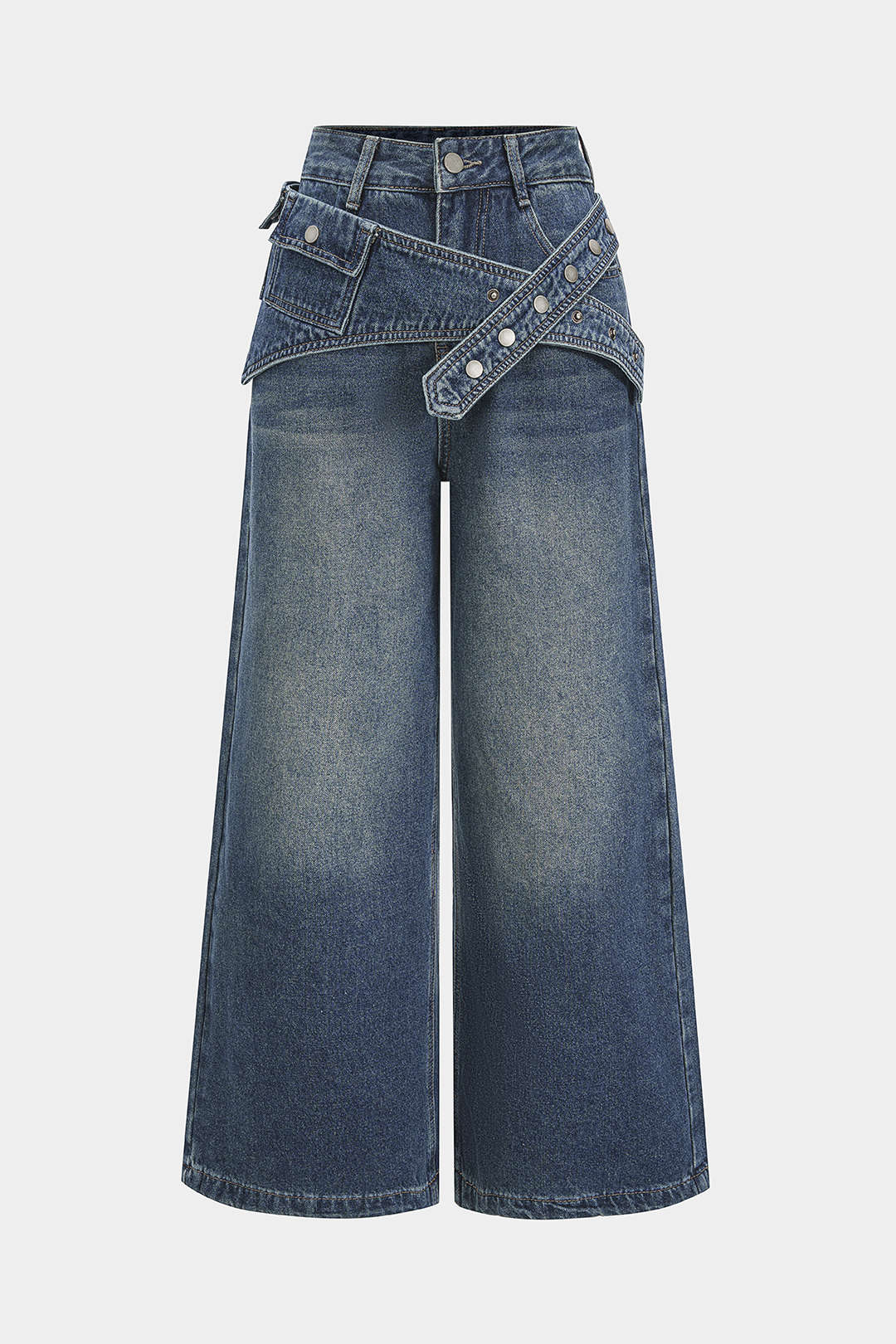 Willa London™ | Asymmetrical Elegance Denim Trousers