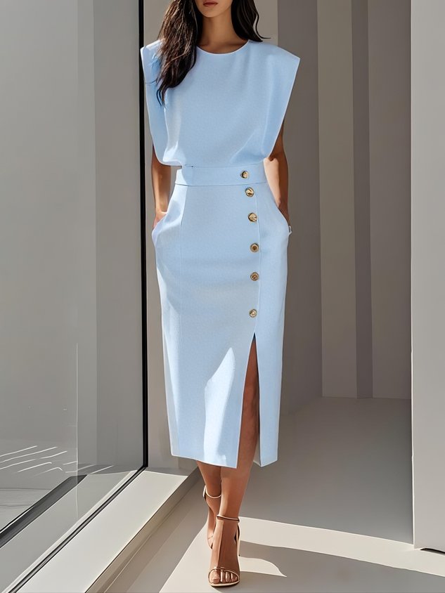 Willa London™ | Serene Elegance Midi Dress
