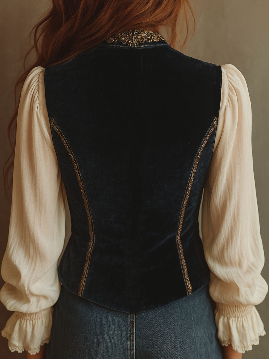 Willa London™ | Baroque Elegance Velvet Vest