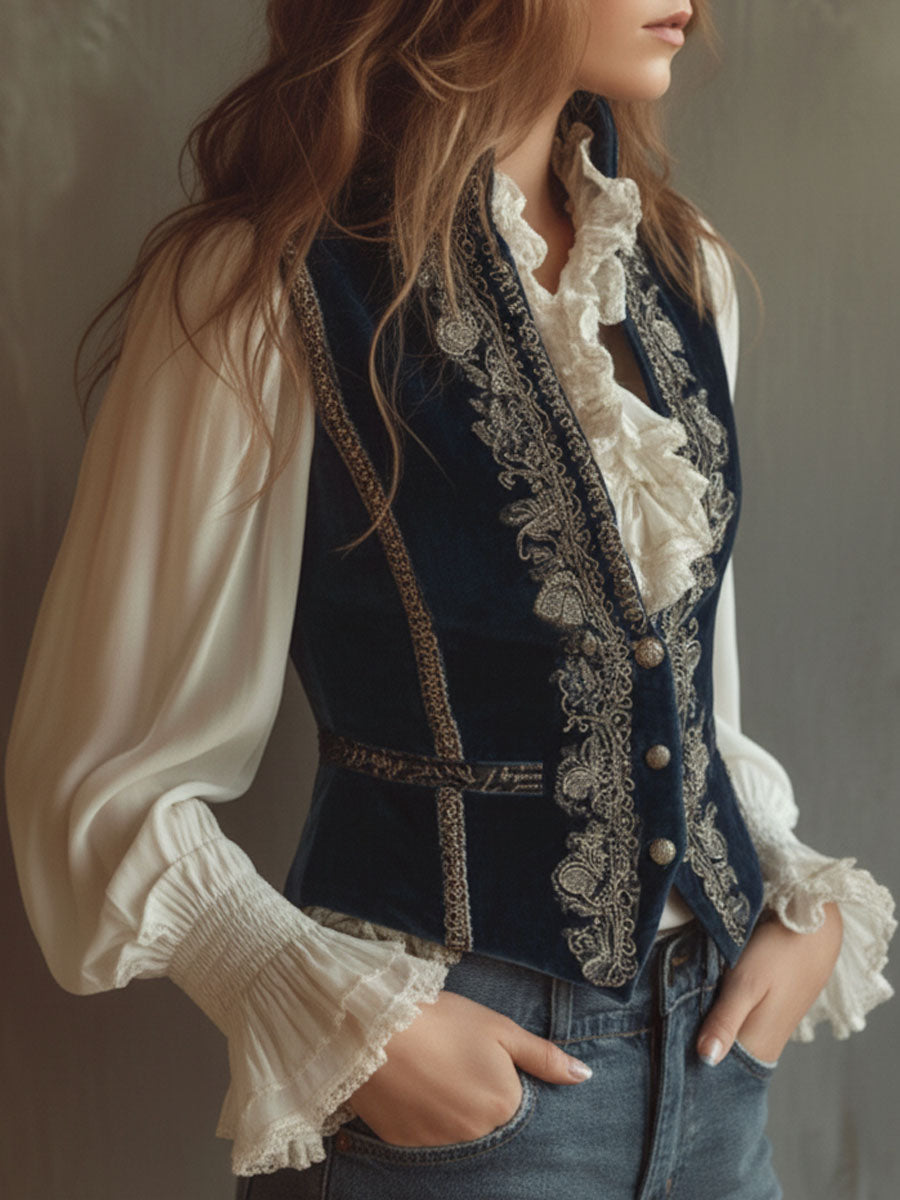 Willa London™ | Baroque Elegance Velvet Vest