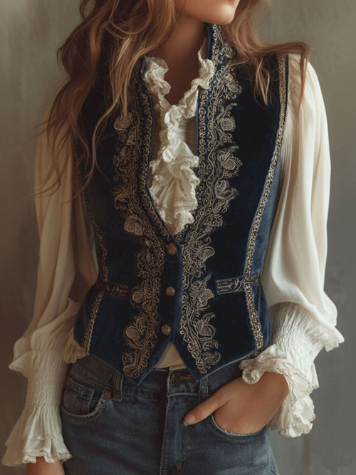 Willa London™ | Baroque Elegance Velvet Vest