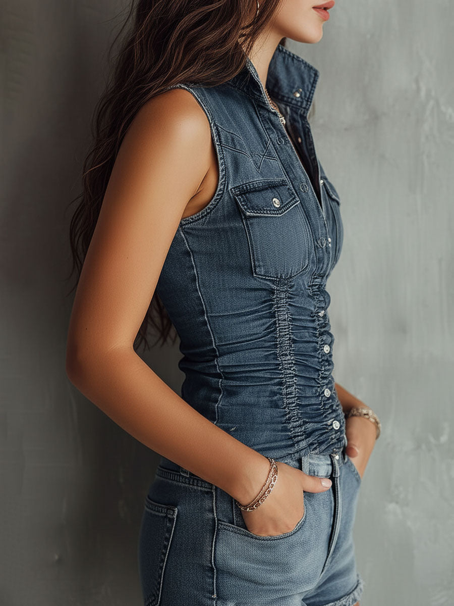 Willa London™ | Vintage Charm Denim Shirt