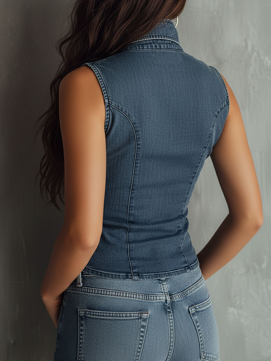 Willa London™ | Vintage Charm Denim Shirt