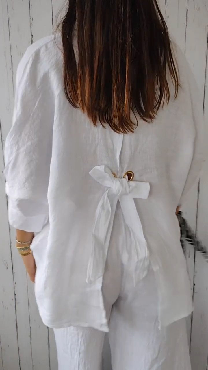 Willa London™ | Delphira Back-Tie Shirt