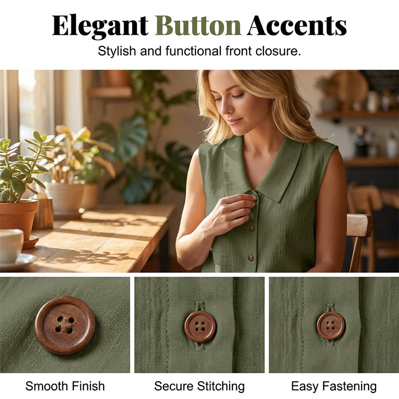 Willa London™ | Serene V-Neck Sleeveless Blouse
