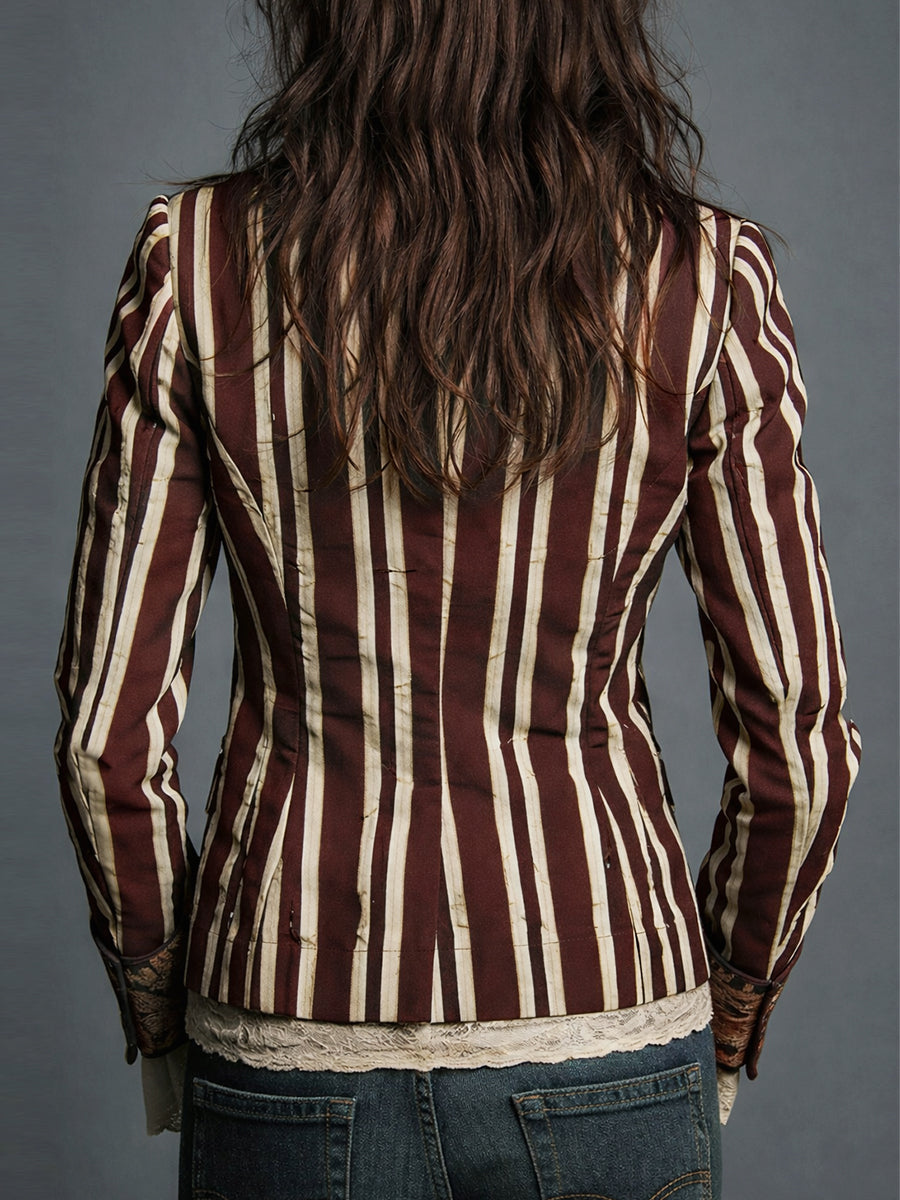 Willa London™ | Bohemian Floral Stripe Blazer