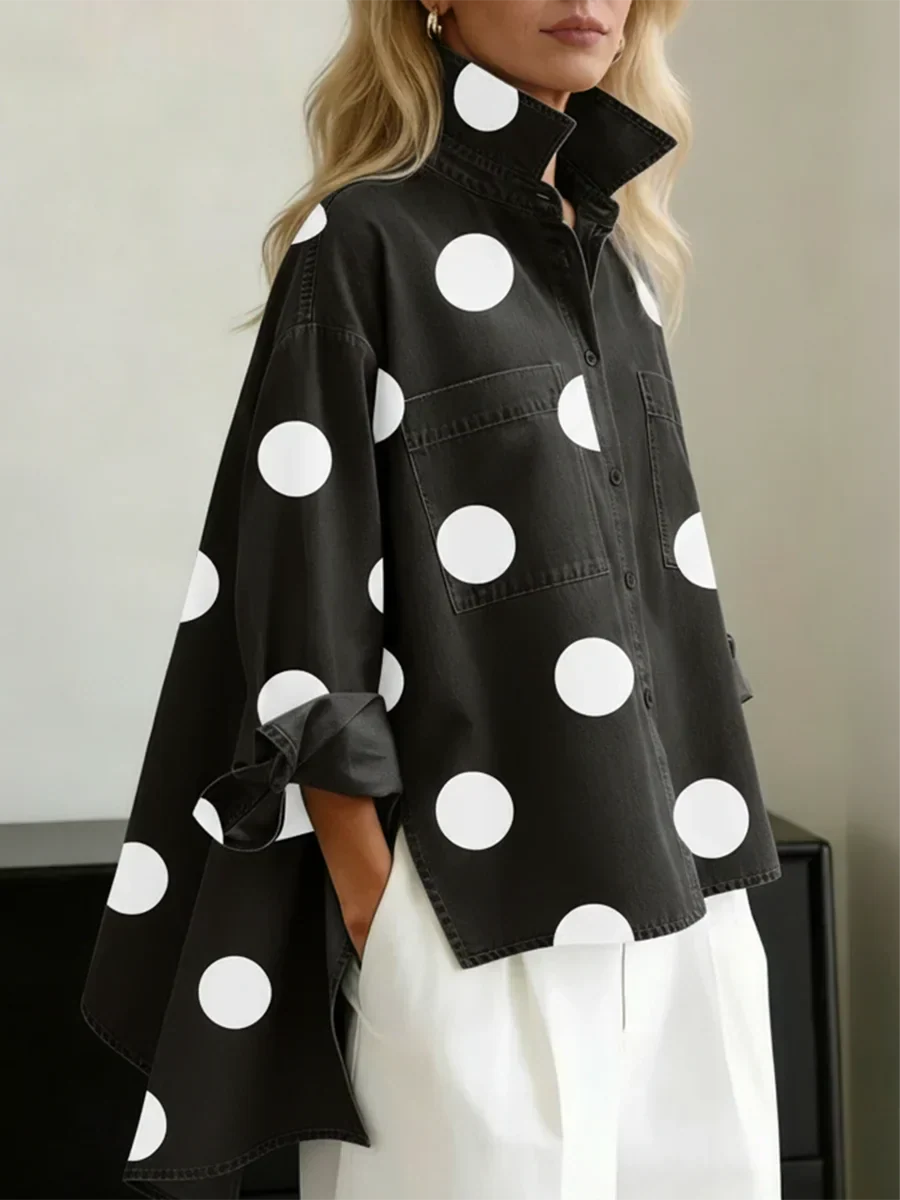 Willa London™ | Modern Polka Dot Oversized Shirt