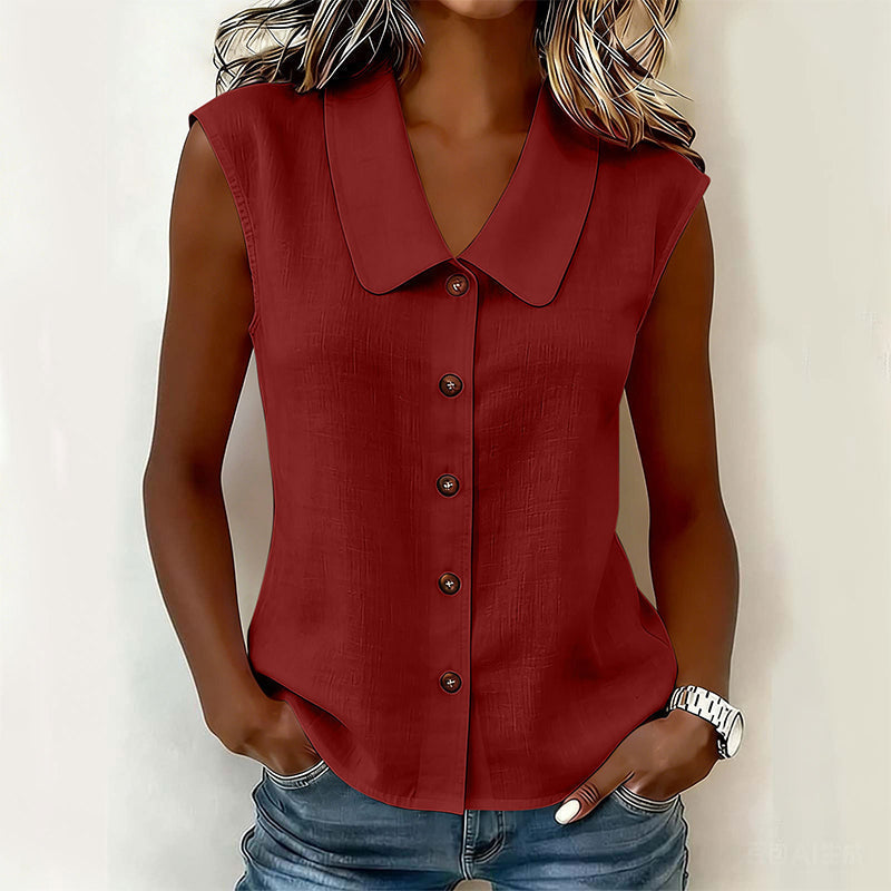 Willa London™ | Serene V-Neck Sleeveless Blouse